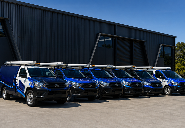 Fleet of Leppington Blocked Drains plumbing vans
