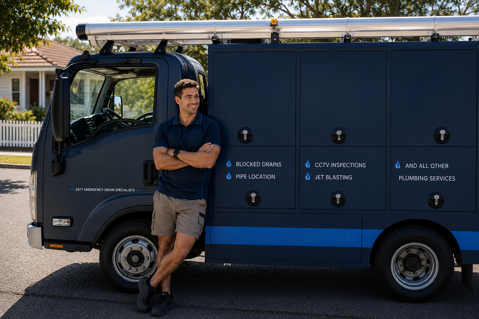 Plumber with Leppington Blocked Drains van