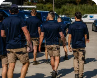 Plumbers loading up before a Leppington job